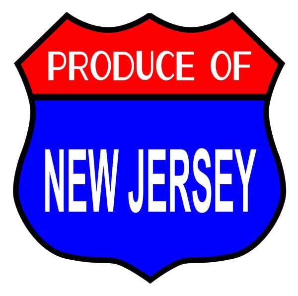 Produire de l'État du New Jersey — Image vectorielle