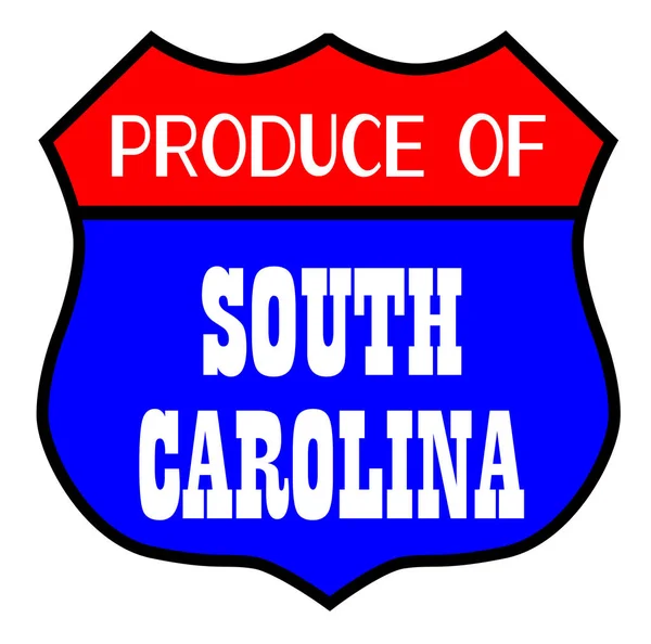 Produkce státu Jižní Karolína — Stockový vektor