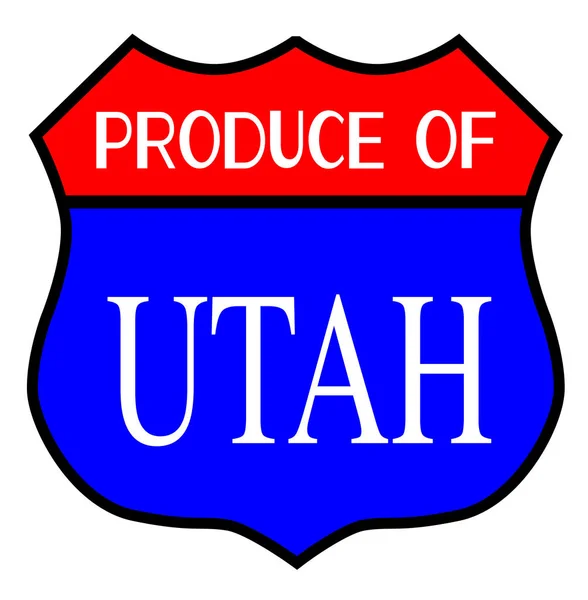 Produit de l'État de l'Utah — Image vectorielle