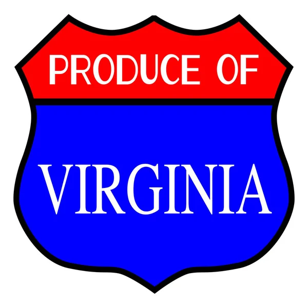 Produce Of Virginia State - Stok Vektor