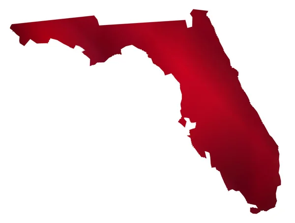 Florida State kaart silhouet — Stockvector