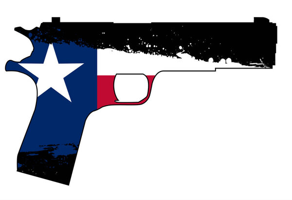 45 Automatic With Texan Flag
