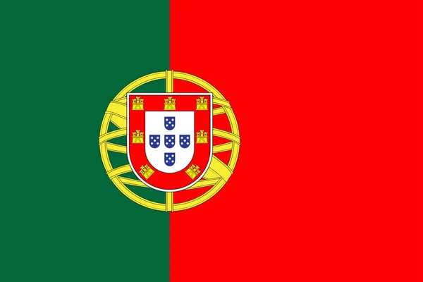 Bandiera nazionale portoghese — Vettoriale Stock