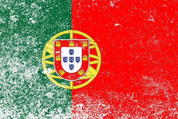 Portuguese National Flag Grunge — Stock Vector