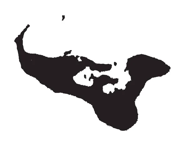 Tonga fekete izolált Silhouette — Stock Vector