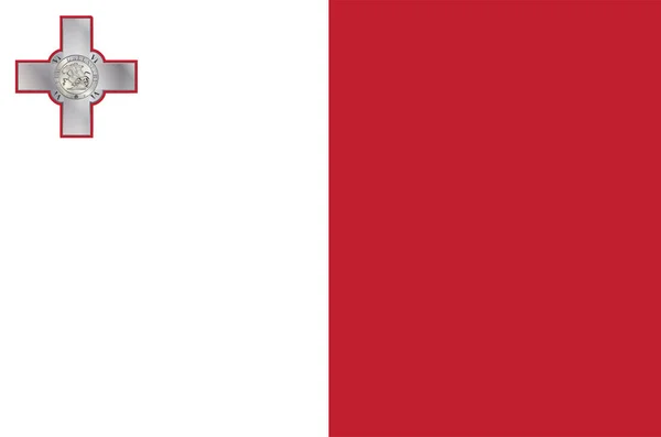 Nationale vlag van Malta — Stockvector