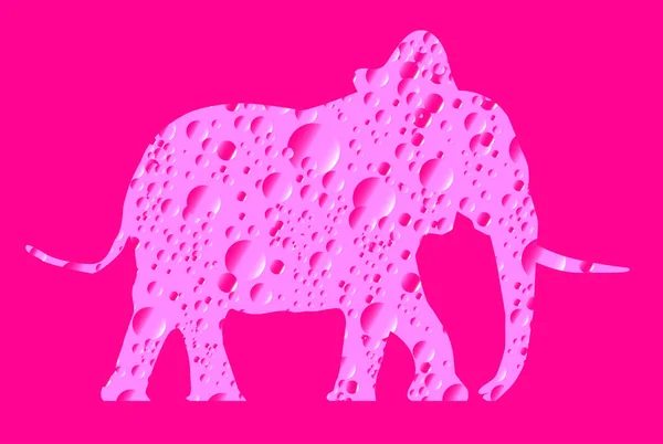 Elefante bolhas rosa — Vetor de Stock