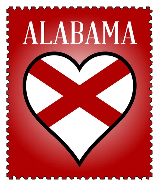 Aşk Alabama Bayrak Posta Pulu