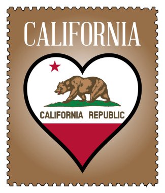 Love California Bayrak Posta Pulu