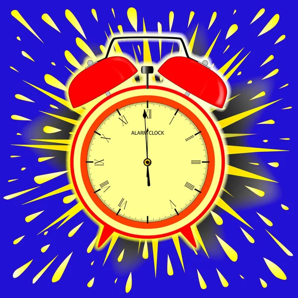 Midnight Alarm Clock — Stock Vector