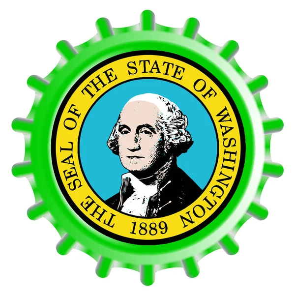 Washington State Bouchon de bouteille — Image vectorielle