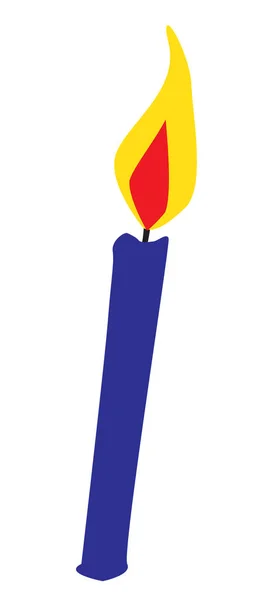 蓝色卡通蜡烛 — 图库矢量图片