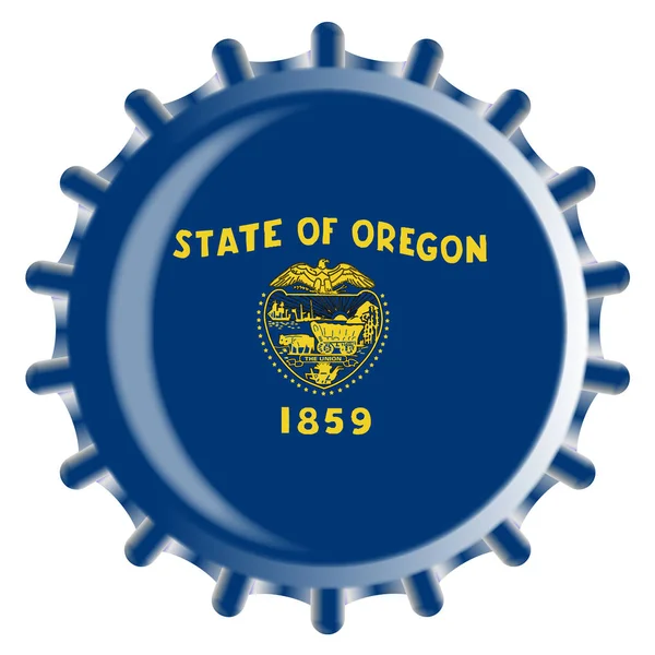 Tappo bottiglia Oregon — Vettoriale Stock