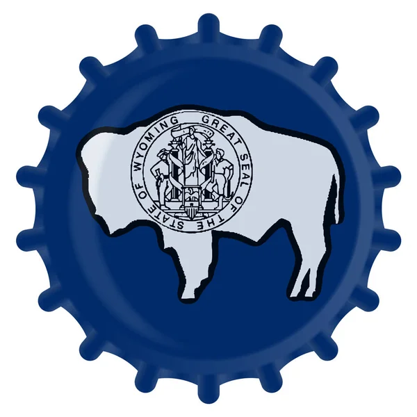 Bouchon de bouteille Wyoming — Image vectorielle