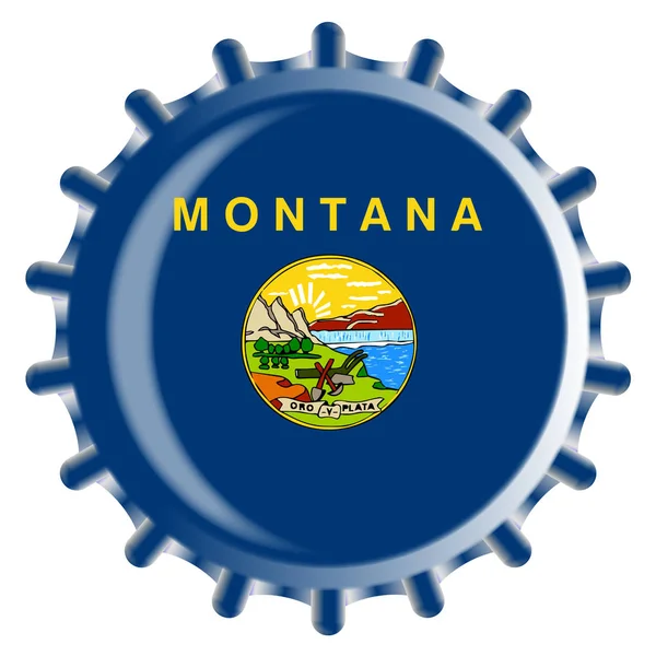 Montana tapa de la botella — Vector de stock