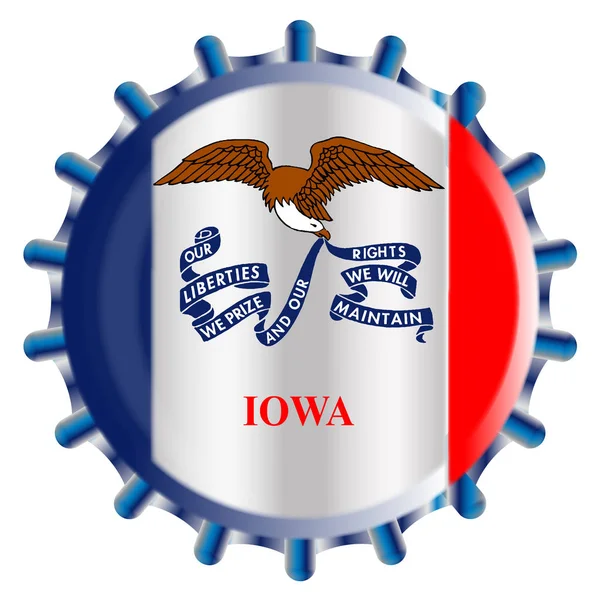 Iowa fles Cap — Stockvector