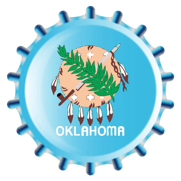 Oklahoma şişe kapağı — Stok Vektör