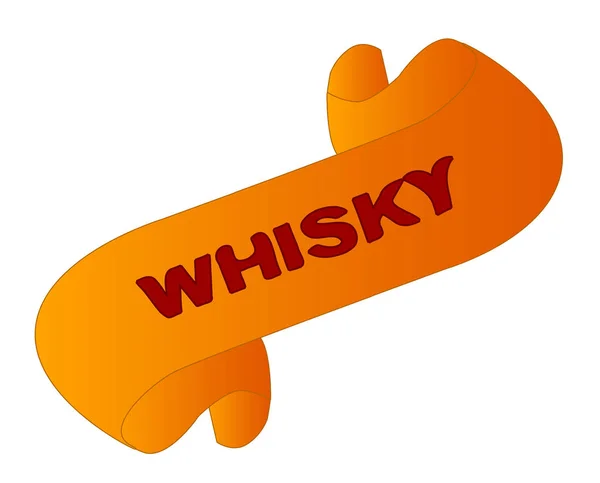 Whisky Alcohol Scroll — Archivo Imágenes Vectoriales