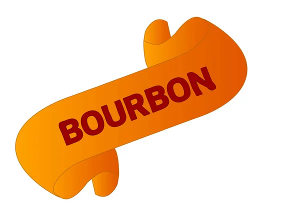 Borbón Alcohol Scroll — Vector de stock