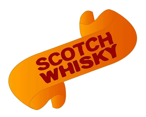 Scotch Whisky Alcohol Scroll — Vector de stock