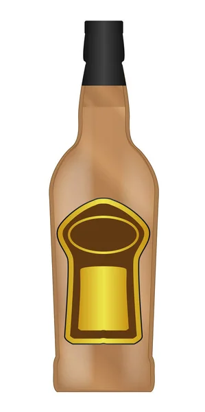 Pusta etykieta alkohol butelka — Wektor stockowy