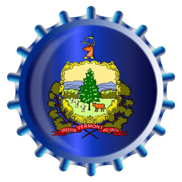 Vermont Bouchon de bouteille — Image vectorielle