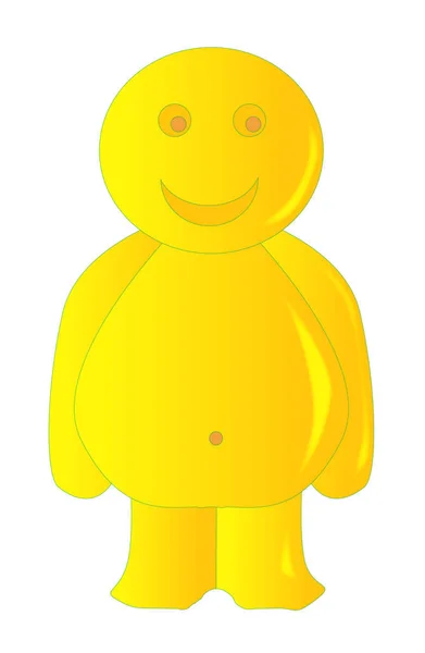 Gelukkig gele Jelly baby — Stockvector