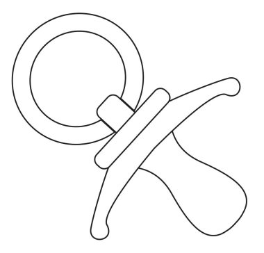 Bebekler Emzik Çizgi Çizimi