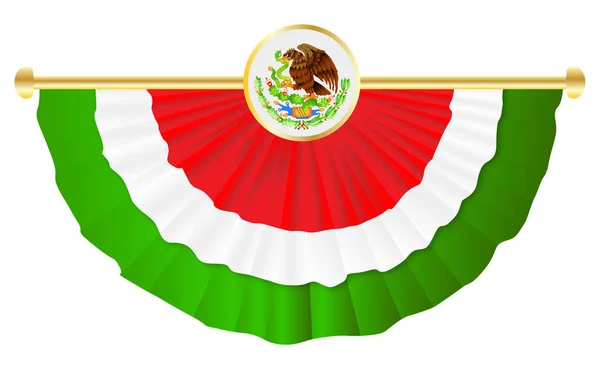 Bandeira do México Bunting —  Vetores de Stock