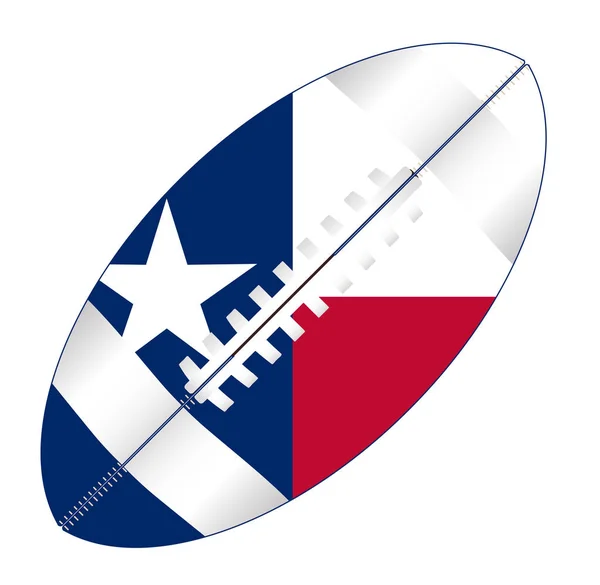 Bandeira de bola de futebol americano Texas —  Vetores de Stock