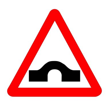 Köprü Trafik İşareti İzole