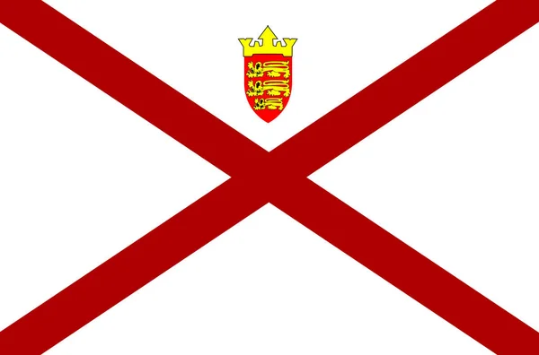 Bandera del canal isla de Jersey — Vector de stock