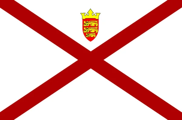 Drapeau de l'île du canal de Jersey — Image vectorielle