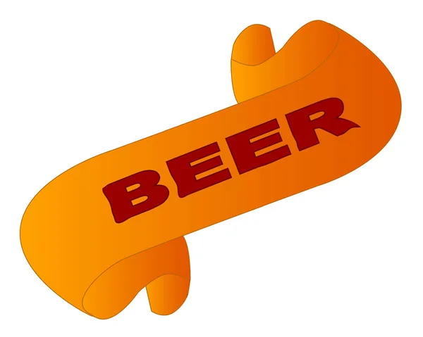 Bier alcohol scroll — Stockvector