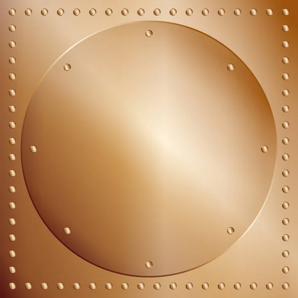 Bronzen platen achtergrond — Stockvector