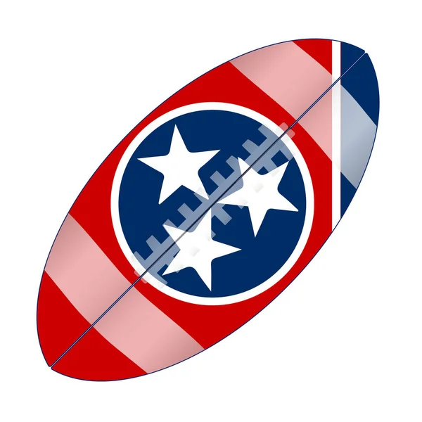 Tennessee State USA Futebol Bandeira —  Vetores de Stock