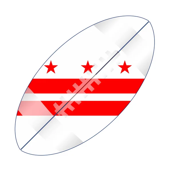 Washington DC State EUA Futebol Bandeira —  Vetores de Stock