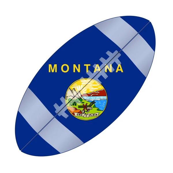 Montana staat USA voetbal vlag — Stockvector
