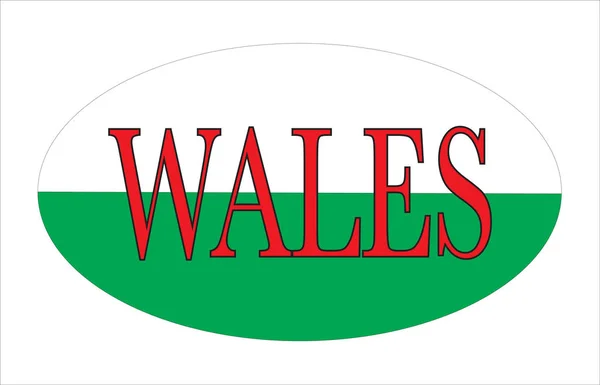Wales geïsoleerd Rugby bal — Stockvector