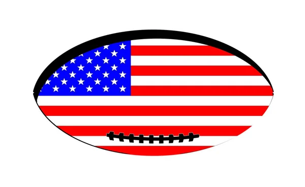 Flaga USA rugby Ball — Wektor stockowy