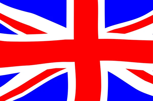 Union Jack Flagge Karikatur — Stockvektor