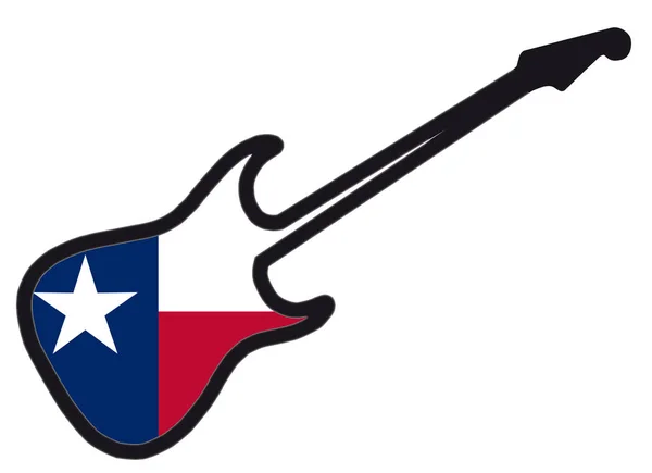 Texan gitara elektryczna — Wektor stockowy