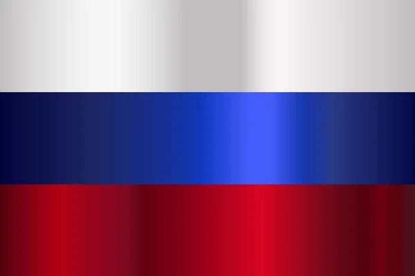 Russische Flagge in rot weiß und blau hell — Stockvektor