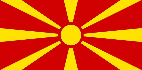 Flag Of The Republic of Macedonia — Stock Vector