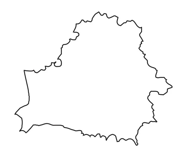 Outline Map Of Belarus — Stock Vector