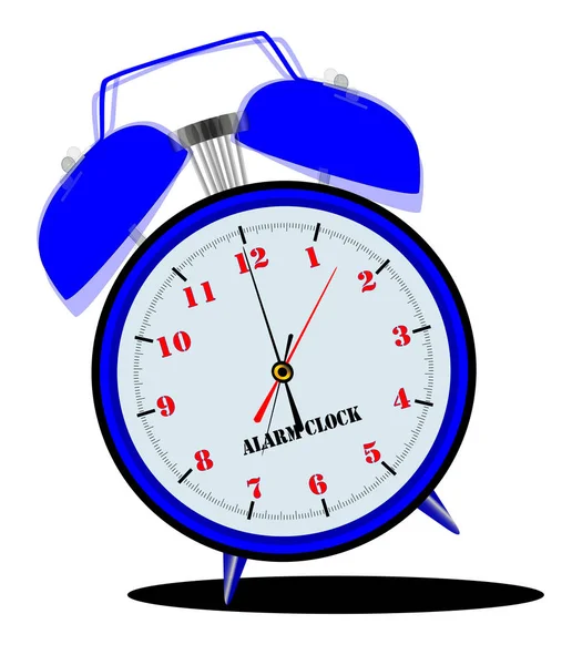 Ringing Loudly Alarm Clock — Stock Vector