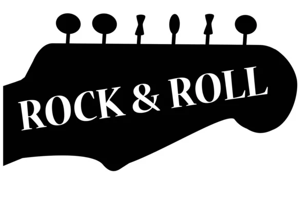 Rock and Roll Guitar Headstock — Stockový vektor