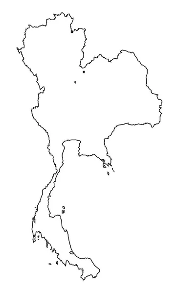 タイ概要地図 — ストックベクタ