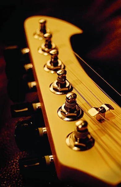 Headstock Guitarra Madeira Esculpida Estilo Moderno — Fotografia de Stock