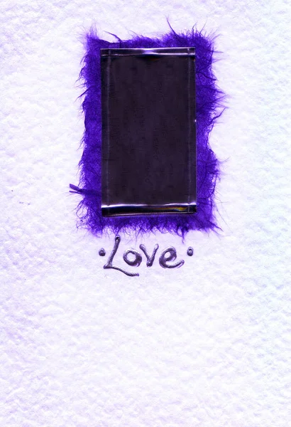 Blå Kärlek Kort Bakgrund — Stockfoto